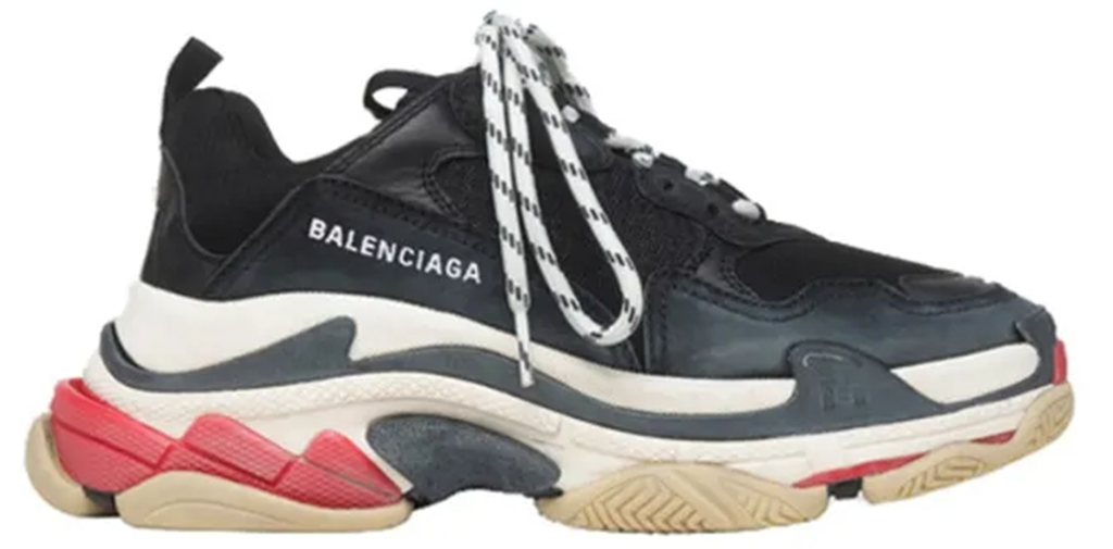 Giày Balenciaga Triple S 'Black Red' 524037W09OM11000