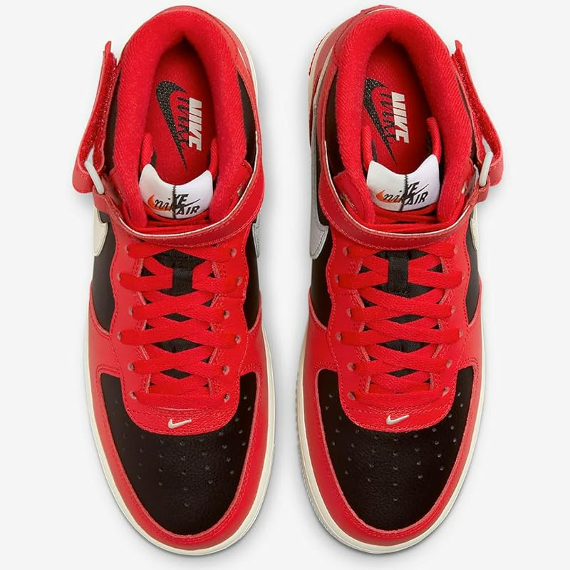 Giày Nike Air Force 1 Mid LV8 ‘Split Black Red’ DZ2554-001 - Ảnh 4