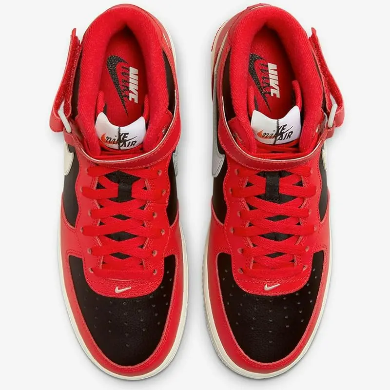 Giày Nike Air Force 1 Mid LV8 ‘Split Black Red’ DZ2554-001 - Ảnh 4