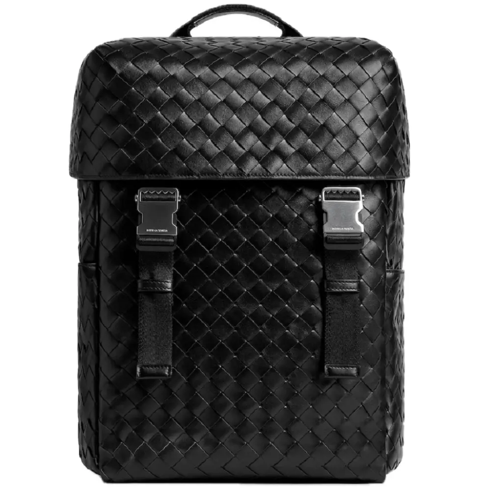 Balo Bottega Veneta Intrecciato Flap ‘Black’ 766580V2HL28803