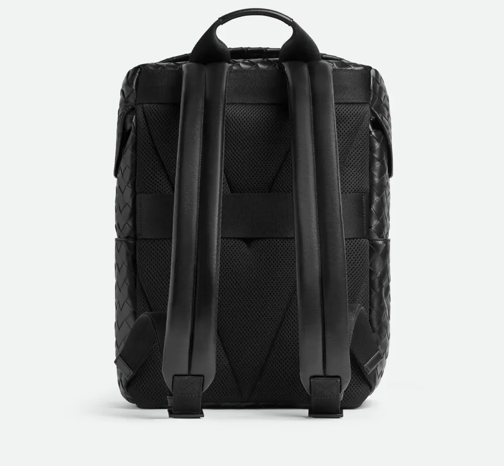 Balo Bottega Veneta Intrecciato Flap ‘Black’ 766580V2HL28966 - Ảnh 3