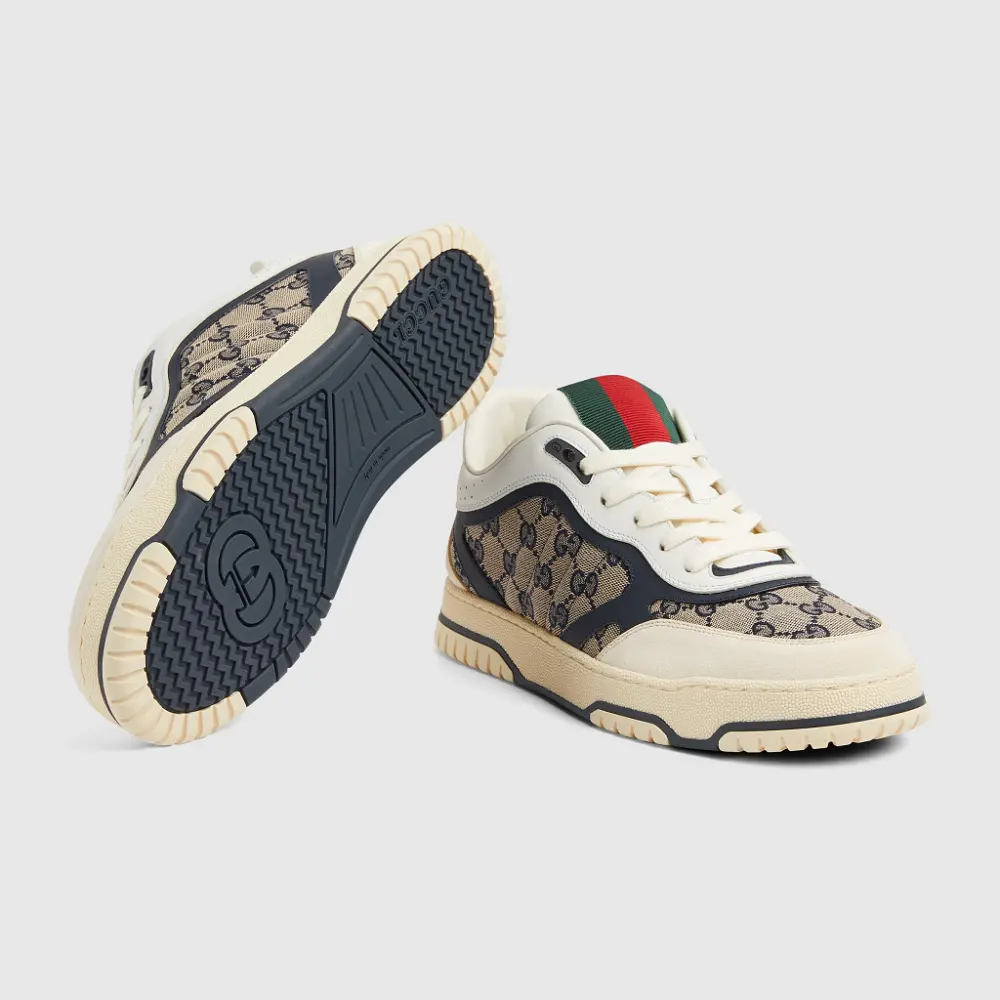 Alternative view of Giày Gucci Men's Re-Web 'Beige Blue' 787476 AADHW 9552