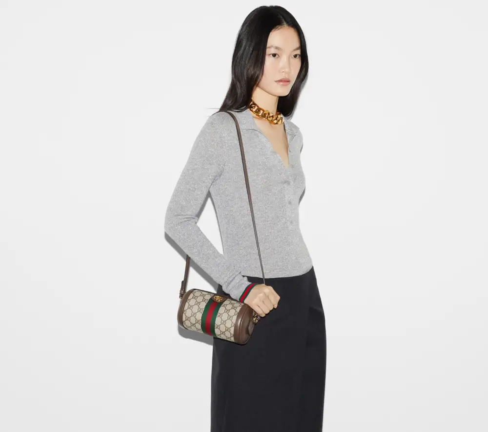 Alternative view of Túi Gucci Ophidia Mini Shoulder Bag 'Beige' 79520896IWG8745