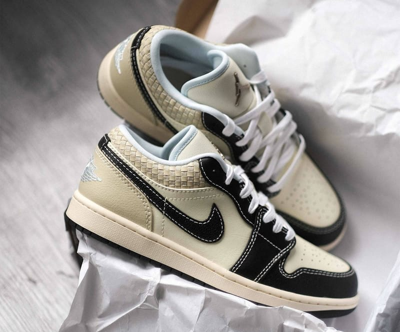 Giày Nike Air Jordan 1 Low SE ‘Woven’ HQ3437-101 - Ảnh 3