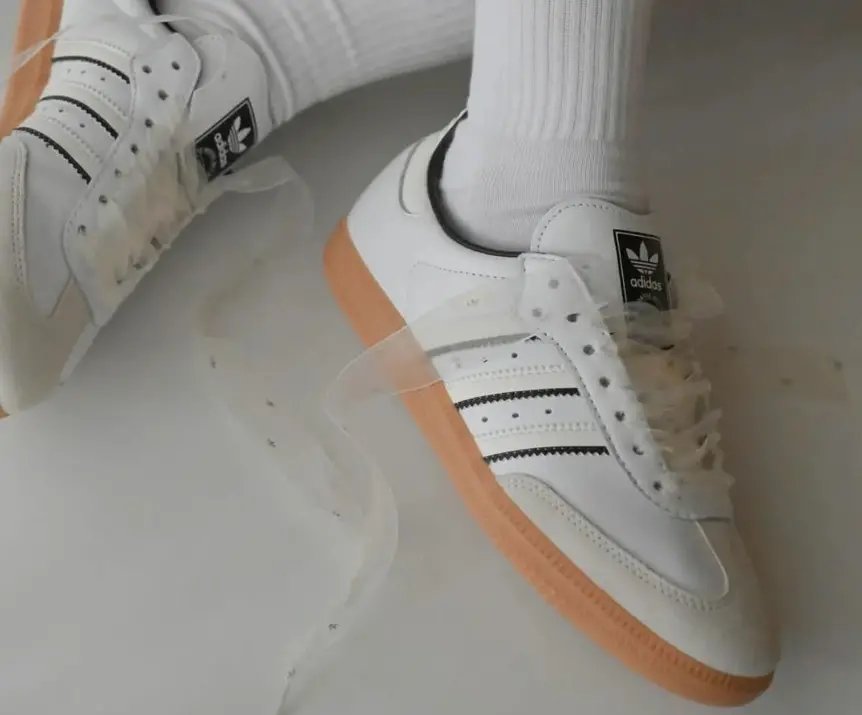 Alternative view of Giày Adidas Samba OG 'Double White Black Gum' IH5585