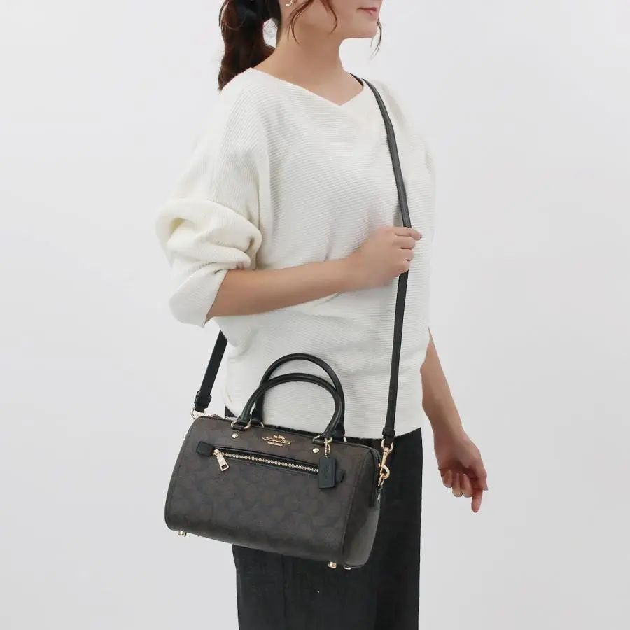 Alternative view of Túi Coach Signature Canvas 'Dark Brown' 83607-IMAA8