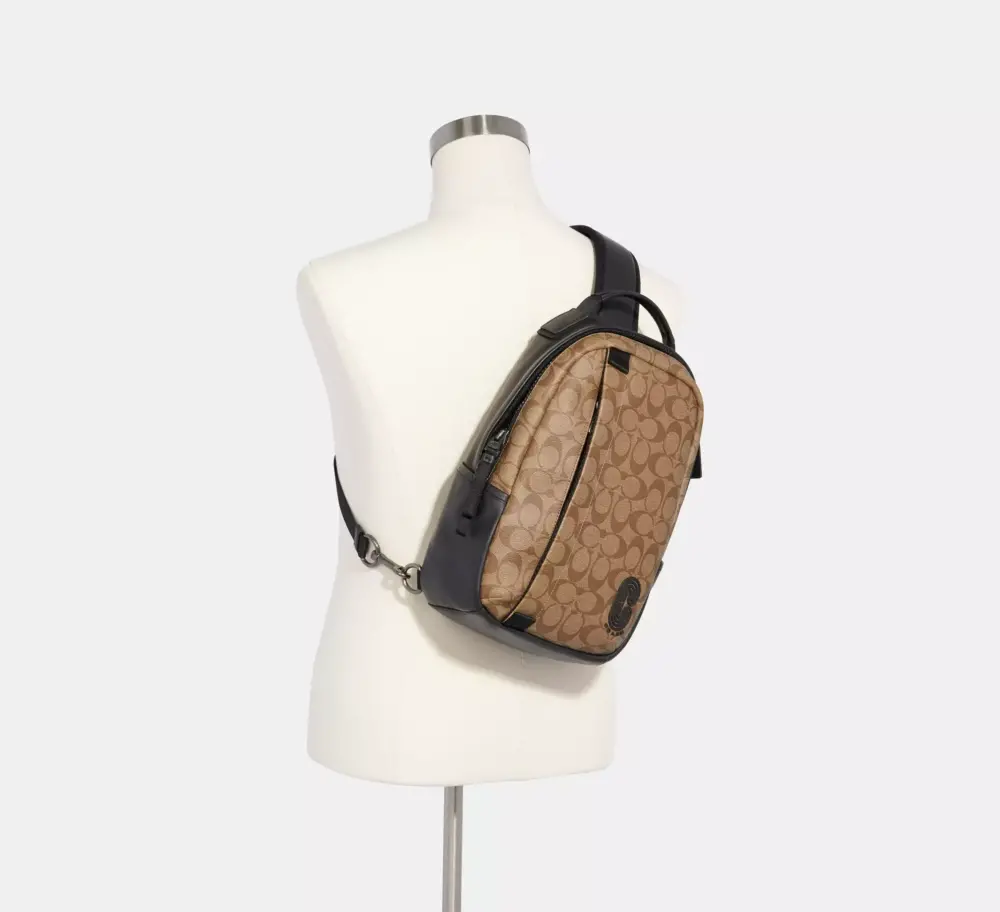 Alternative view of Túi Coach Edge Pack In Signature ‘Brown’ 89909-QBTN2