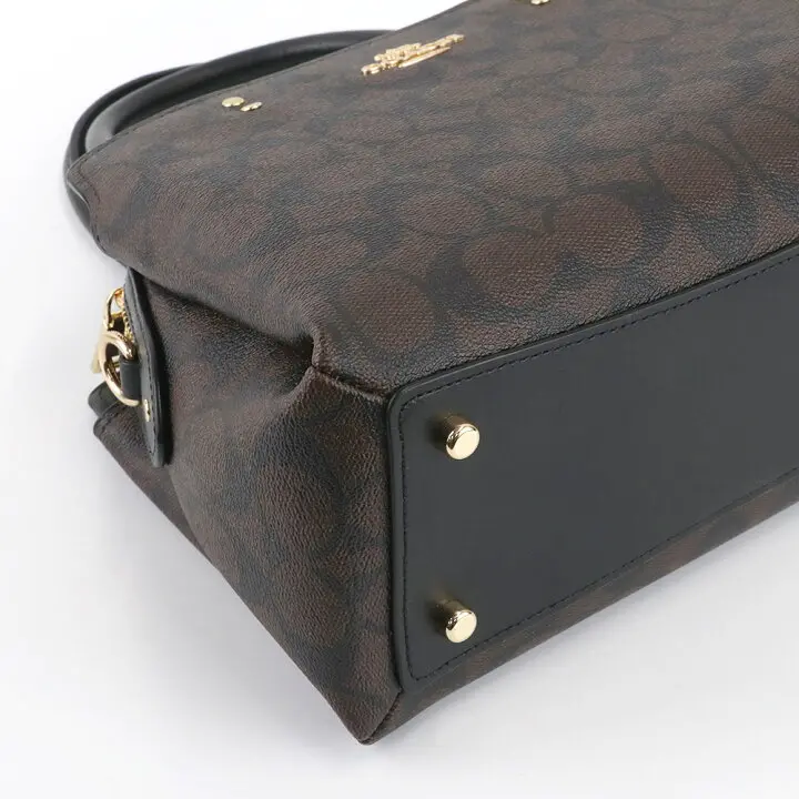 Alternative view of Túi Coach Mini Lillie Carryall Coated Canvas 'Black' 91494-IMAA8