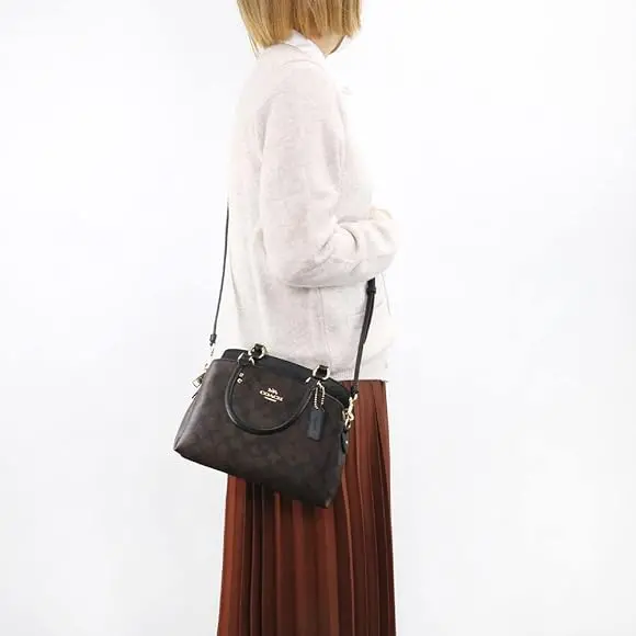 Túi Coach Mini Lillie Carryall Coated Canvas 'Black' 91494-IMAA8 - Ảnh 3