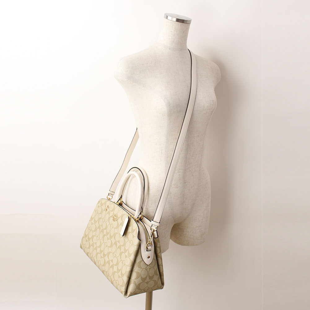 Túi Coach Mini Lillie Carryall Coated Canvas 'White' 91495-IMDQC - Ảnh 3