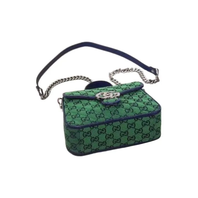Túi Gucci GG Marmont Handbag ‘Green’ 583571-2UZCN-3368 - Ảnh 2