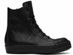 Giày Rick Owens Black Capped High-Top Sneakers RU20F3890