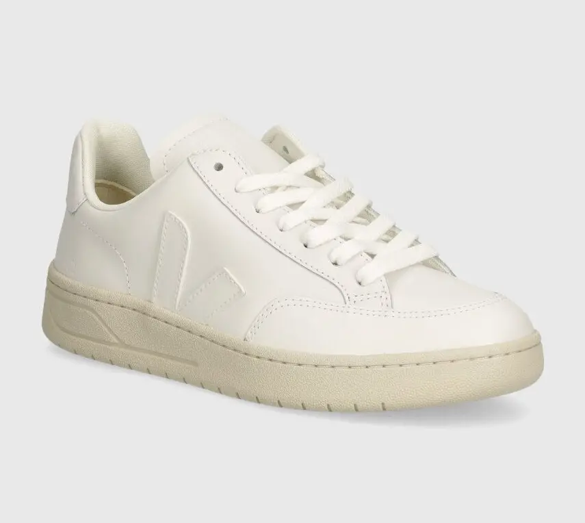 Alternative view of Giày Veja V-12 Leather ‘Full White’ XD022297