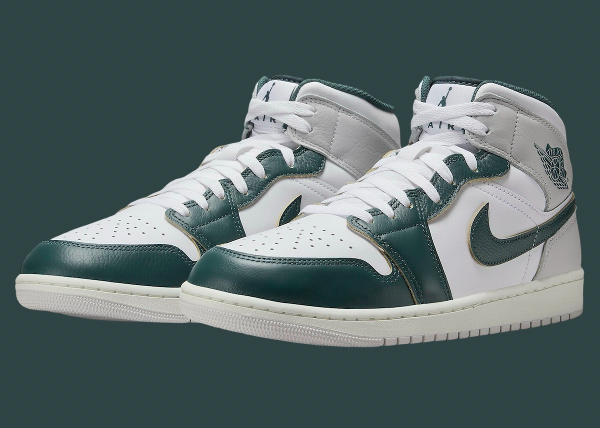 Giày Nike Air Jordan 1 Mid SE 'Oxidized Green' FQ7720-103 - Ảnh 4