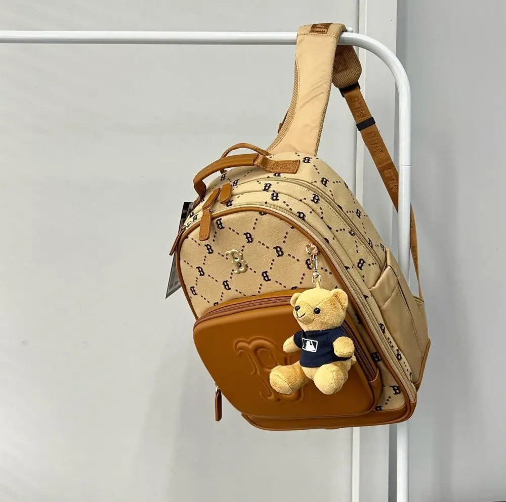 Balo MLB Cute Bear Boston ‘Red Sox Beige’ 7ABKMD34N-43BGS - Ảnh 4