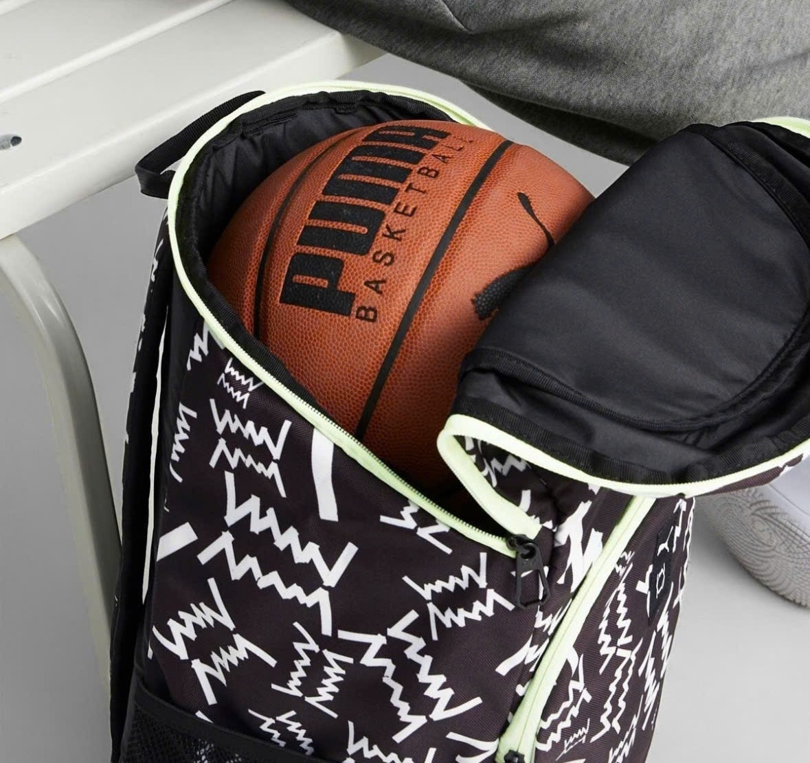 Balo Puma Basketball ‘Black White Green’ 07920501 - Ảnh 3