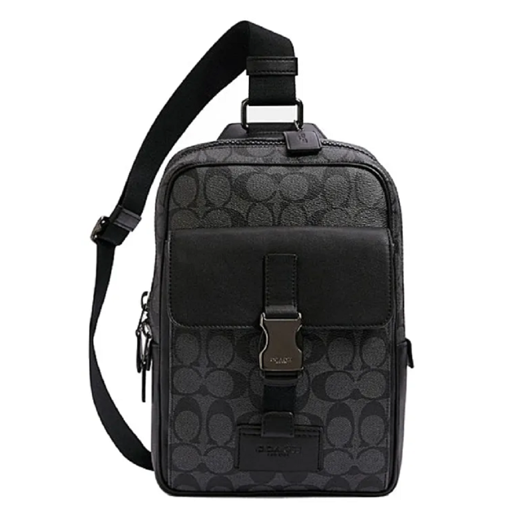 Túi Coach Track Pack In Signature ‘Black’ C2711-QBMI5