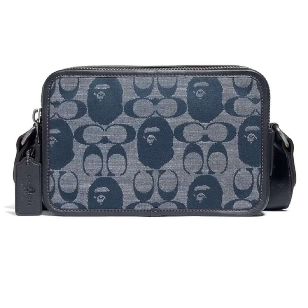 Túi Coach Box Crossbody x Bape ‘Chambray’ C5827-V5CMB