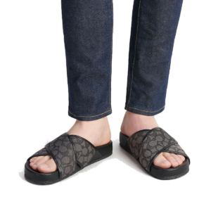 Alternative view of Dép Coach Signature Sandals ‘Black’ CA158-CQBK