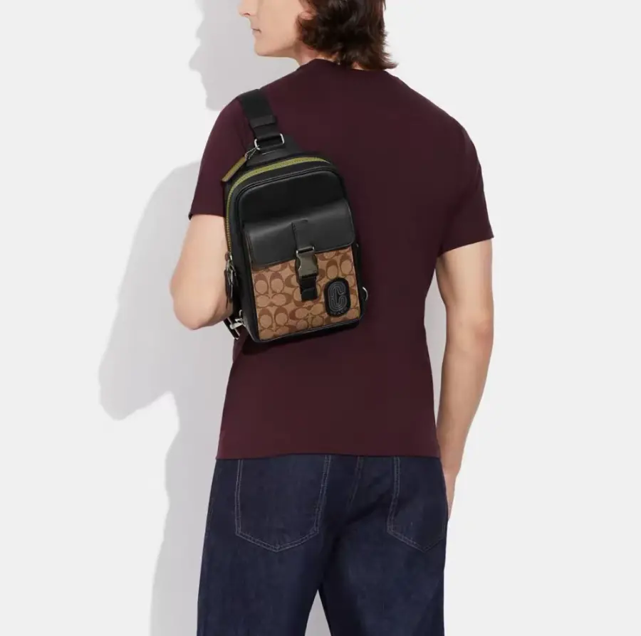 Túi Coach Track Pack ‘Khaki’ CC017-QBUOX - Ảnh 4