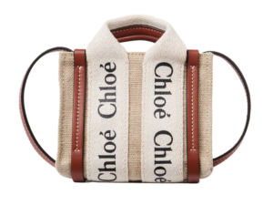 Túi Chloe Nano Woody In Linen ‘Brown’ CHC22-AP235I26-90U