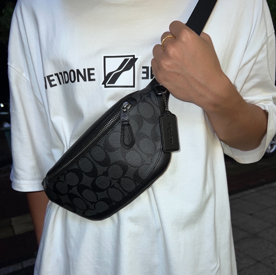 Túi Coach Warren Mini Belt ‘Black’ CJ707-QBO4G - Ảnh 3