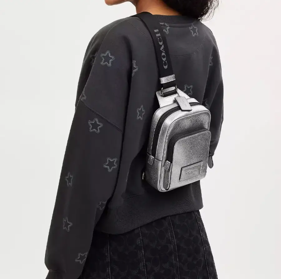 Túi Coach Track 14 ‘Silver’ CP141-QBWFX - Ảnh 3