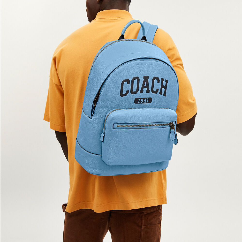 Balo Coach West Backpack With Varsity ‘Blue’ CS605-QBCFL - Ảnh 2