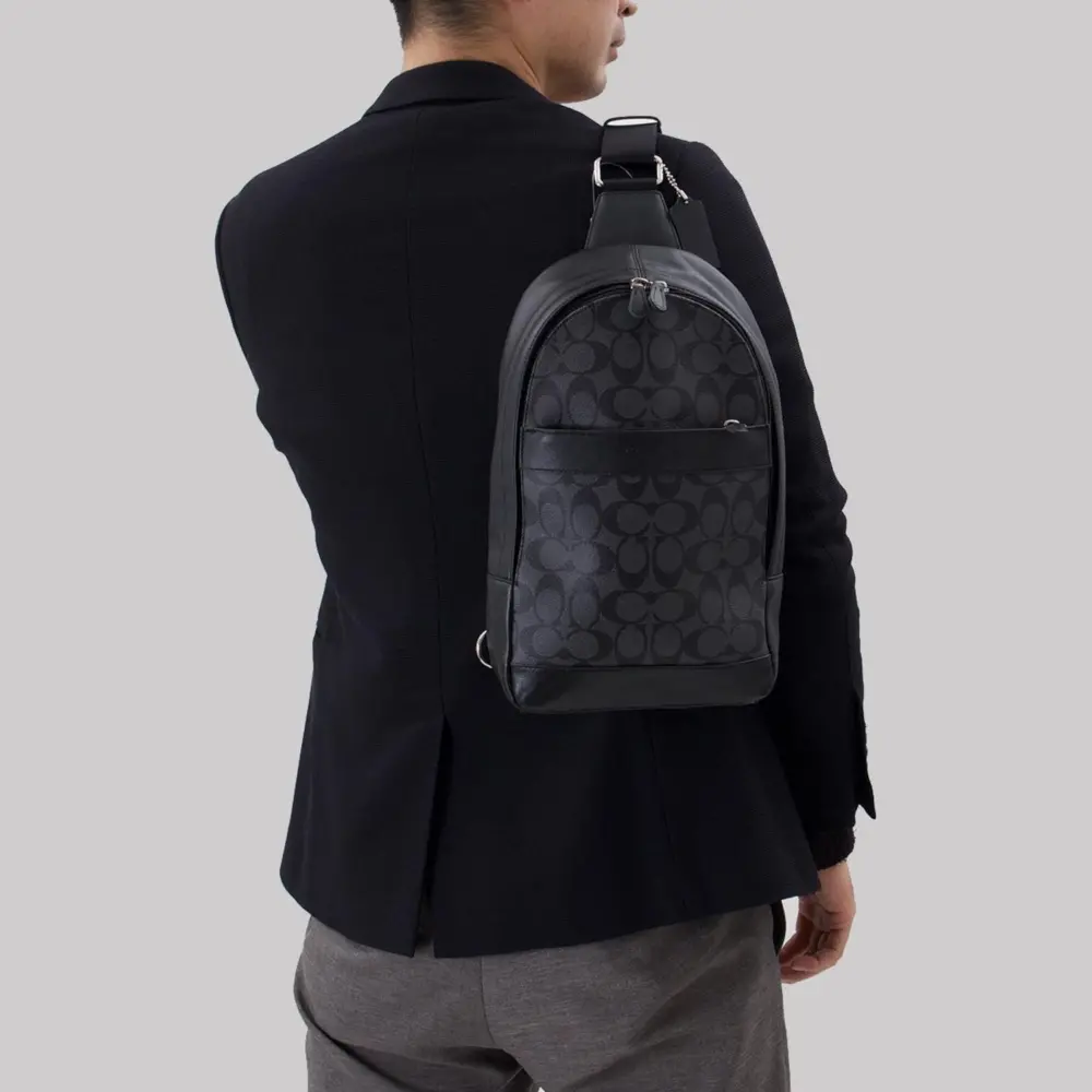 Alternative view of Túi Coach Charles Pack ‘Black’ F54787-CQBK