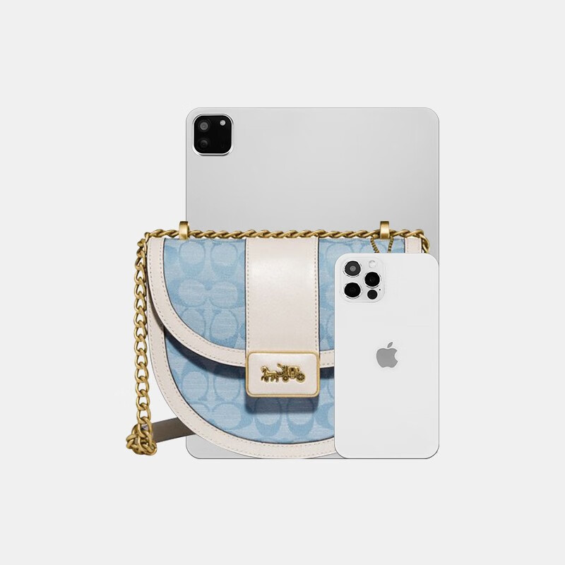 Túi Coach Small Handbag ‘Blue’ C4694-B4SUX - Ảnh 3