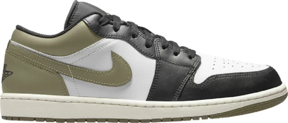 Giày Nike Air Jordan 1 Low ‘Black Toe Medium Olive’ 553558-092