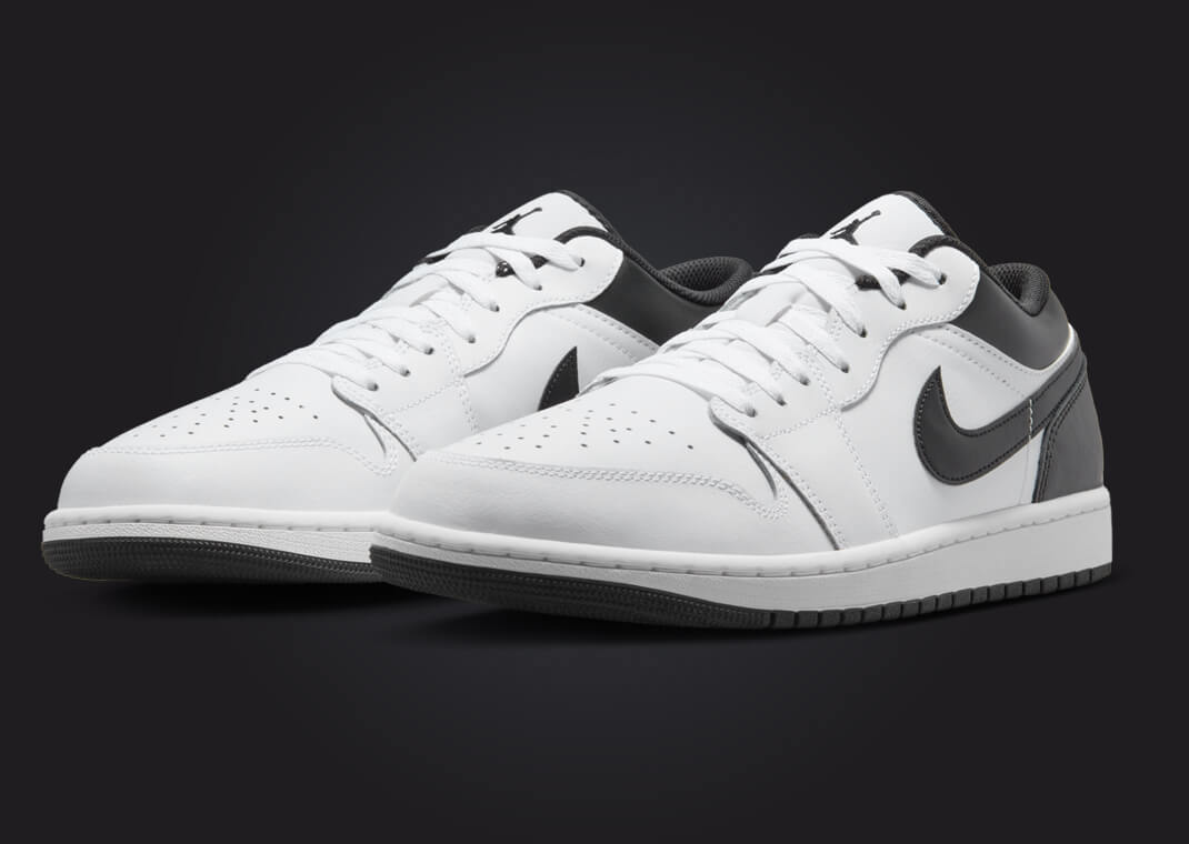 Giày Nike Air Jordan 1 Low ‘White Black’ 553560-132 - Ảnh 5