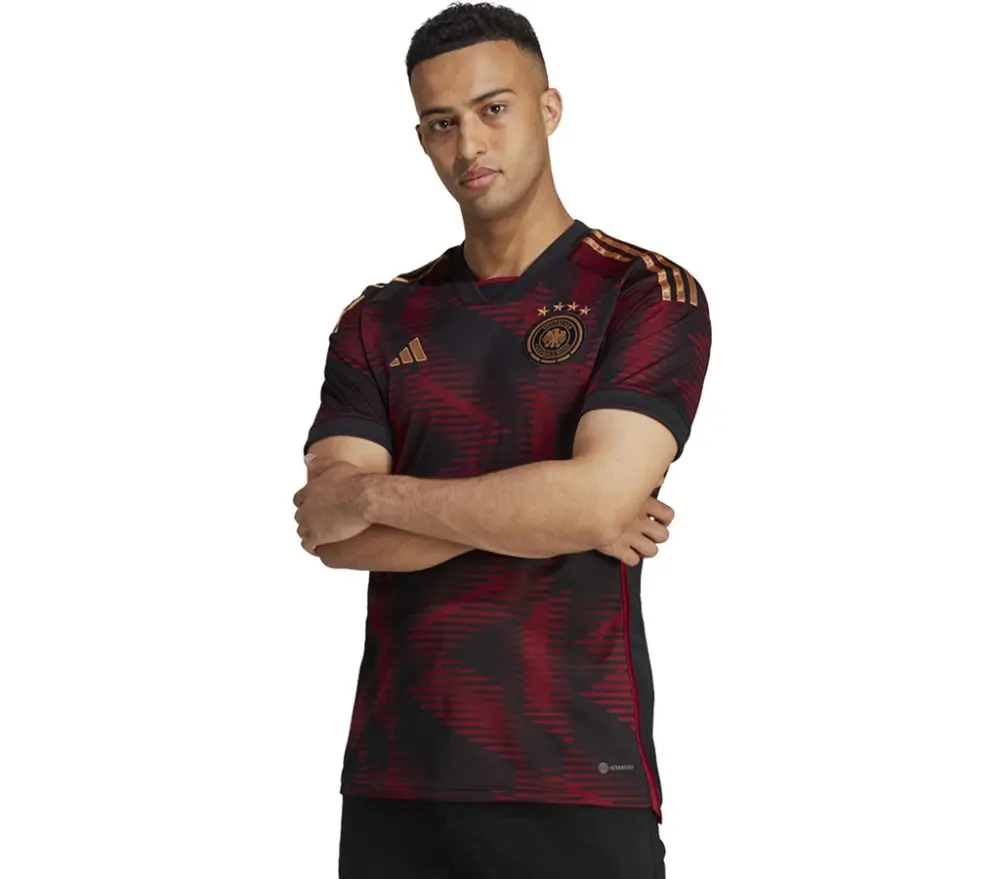 Alternative view of Áo adidas Germany 22 Away Jersey 'Black' HJ9604
