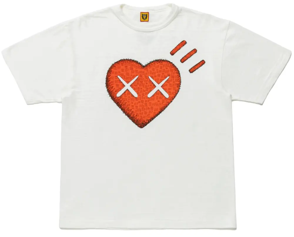 Áo Human Made X Kaws Heart Tee ‘White’