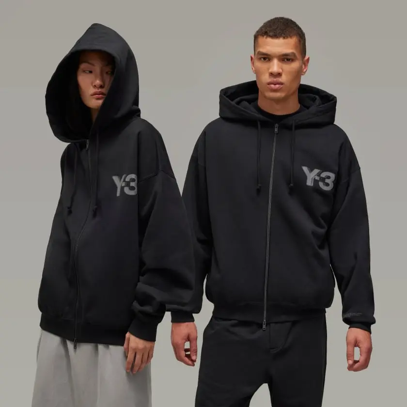 Áo Adidas Y-3 Logo Zip Hoodie ‘Black’ JE9278 - Ảnh 3