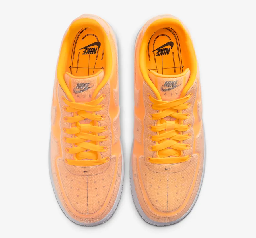 Giày Nike Air Force 1 Low ’07 LX ‘Blueprint Laser Orange’ CI3445-800 - Ảnh 3