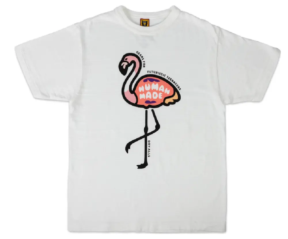 Áo Human Made Flamingo BBC ‘White’