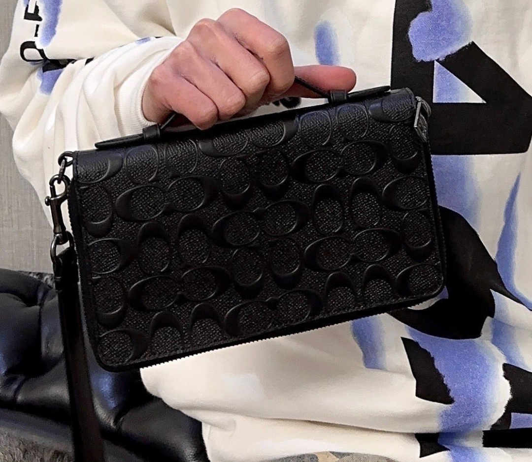 Túi Coach Double Zip Travel Organizer ‘Black’ 67637-QBBK - Ảnh 2