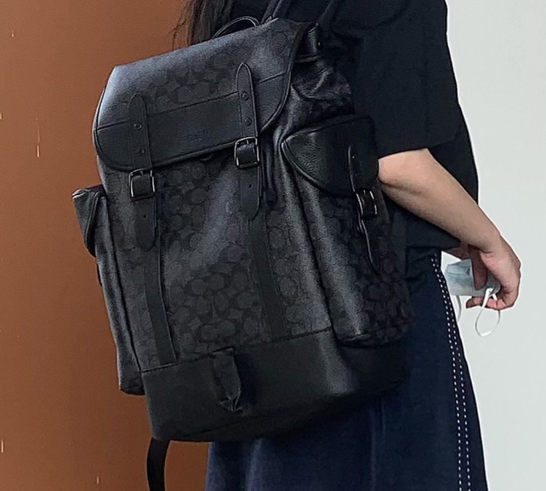 Balo Coach Hitch In Signature Canvas ‘Black’ C7673-JICHR - Ảnh 4