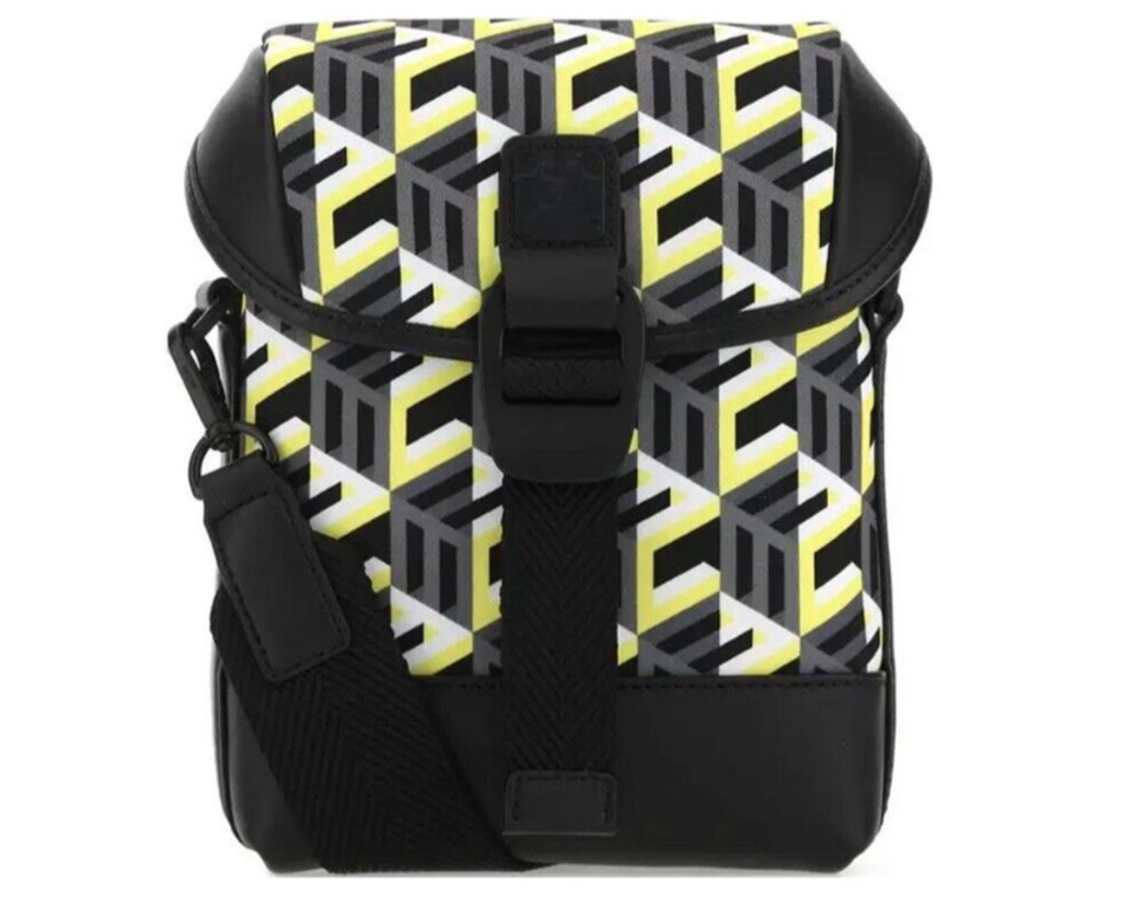 Túi MCM Cubic Logo Small Crossbody ‘Black Yellow’ MMRCSCK01YW001