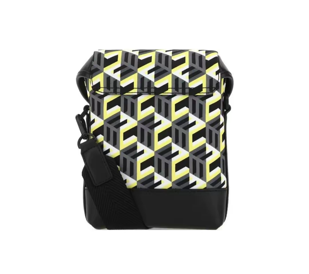 Túi MCM Cubic Logo Small Crossbody ‘Black Yellow’ MMRCSCK01YW001 - Ảnh 2