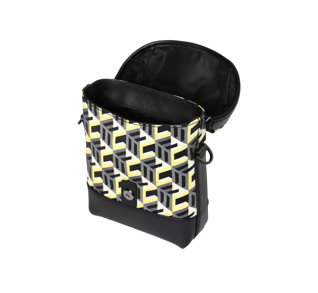 Túi MCM Cubic Logo Small Crossbody ‘Black Yellow’ MMRCSCK01YW001 - Ảnh 3