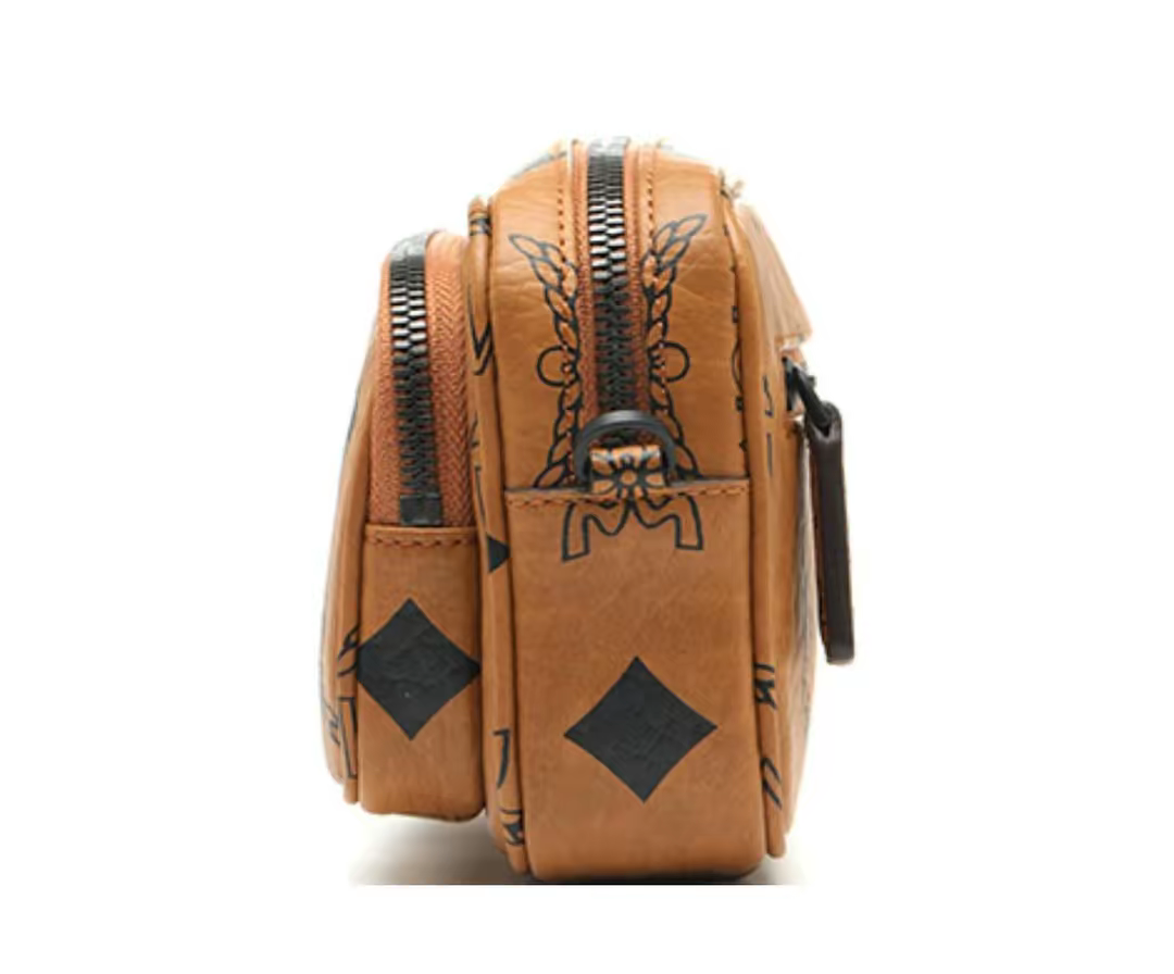 Túi MCM Mini Aren Wristlet in Maxi 'Cognac' MMRDATA02CO001 - Ảnh 3