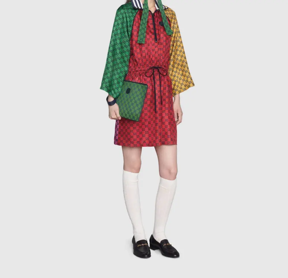 Túi Gucci Canvas Patchwork ‘Forest Green’ 657581-2UZAN-3368 - Ảnh 3