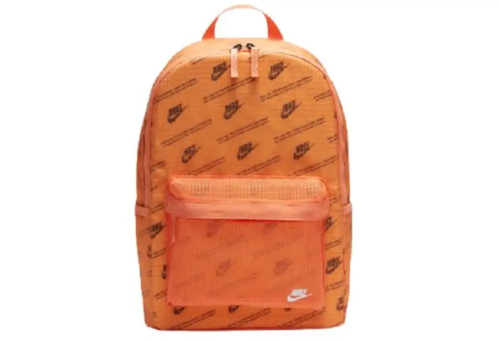 Balo Nike Heritage Backpack 2.0 MTRL Orange Black CK7444-884