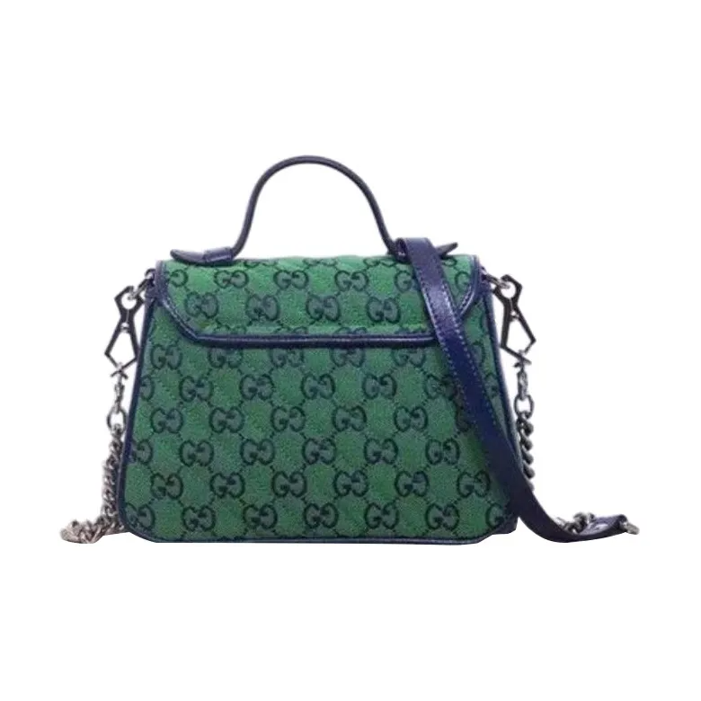 Túi Gucci GG Marmont Handbag ‘Green’ 583571-2UZCN-3368 - Ảnh 3
