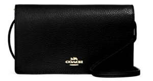 Túi Coach Anna Foldover Crossbody Clutch Black 3037 IMBLK