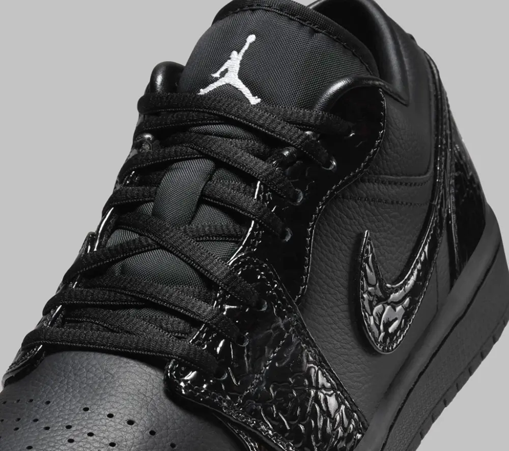 Giày Nike Air Jordan 1 Low ‘Black Patent’ HJ7743-010 - Ảnh 3