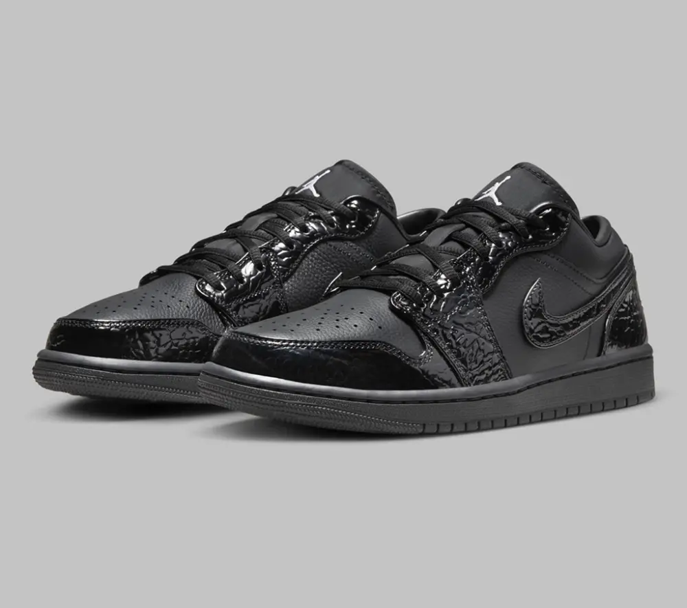 Giày Nike Air Jordan 1 Low ‘Black Patent’ HJ7743-010 - Ảnh 4