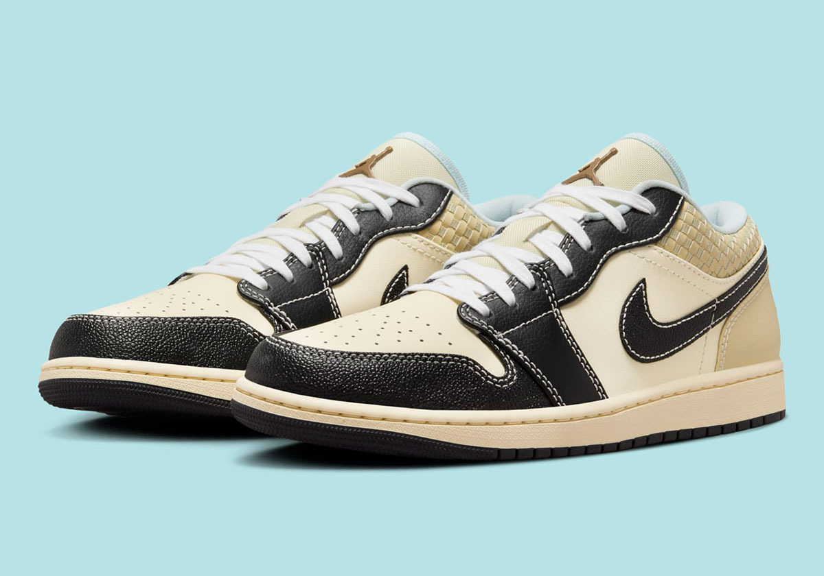 Giày Nike Air Jordan 1 Low SE ‘Woven’ HQ3437-101 - Ảnh 4